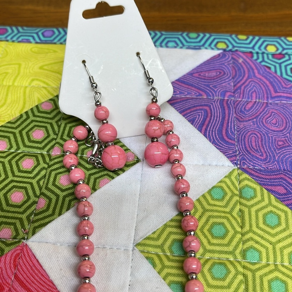 Pink Howlite set - Picture 2 of 3